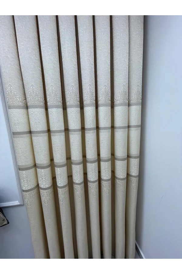 NİVEMESHOME ÇAKI FJ672069 V-5228 VİZON 1/3 SIK PİLELİ FON PERDE APM