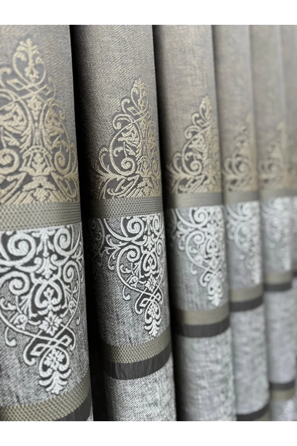 NİVEMESHOME CAÑA FJ672069 V-5327 TIERRA 1/3 FUNDA DE CORTINA DE PELUSA GRUESA APM