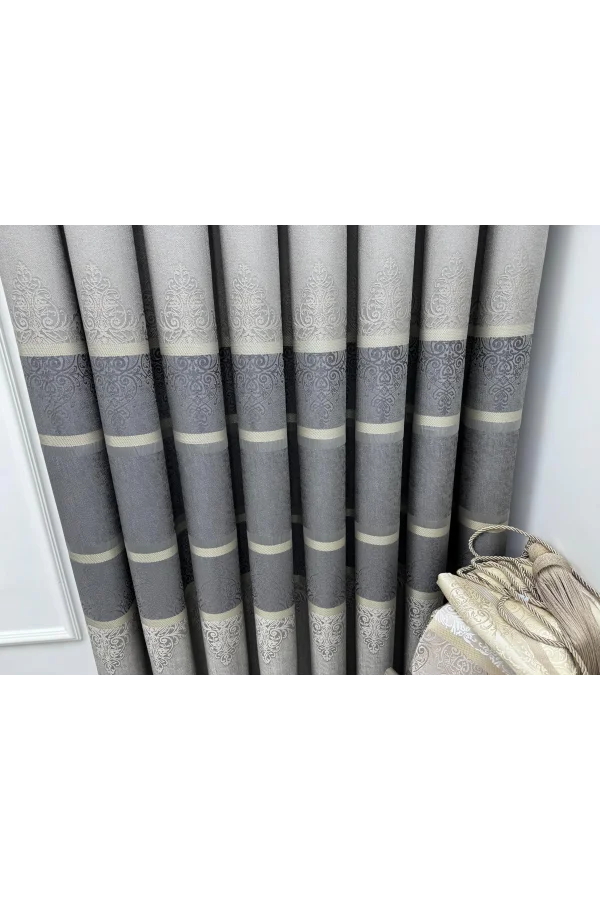 NİVEMESHOME ÇAKI FJ672069 V-5422 TAŞ 1/3 SIK PİLELİ FON PERDE APM