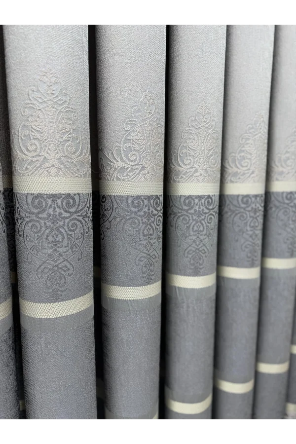 NİVEMESHOME ÇAKI FJ672069 V-5422 TAŞ 1/3 SIK PİLELİ FON PERDE APM