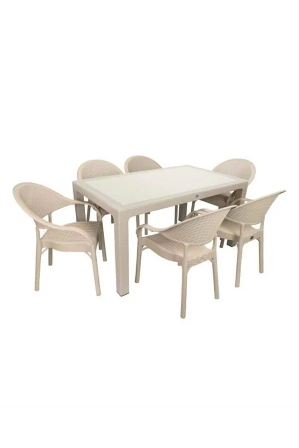NİVEMESHOME CAPPİCİNO RATTAN MASA TAKIMI