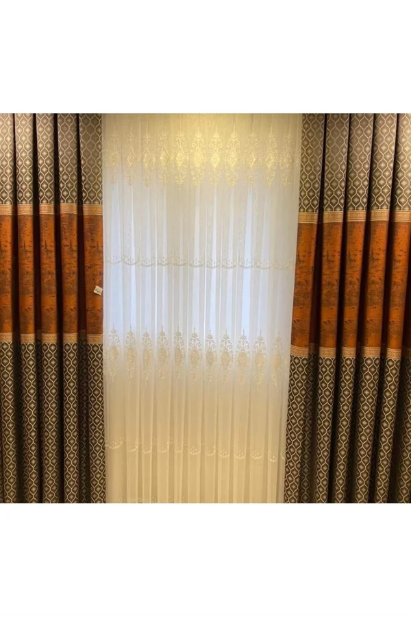 NİVEMESHOME DOPPELT BESTICKTE 1/3 DICHT PLISSIERTE VOILE GARDINE APM