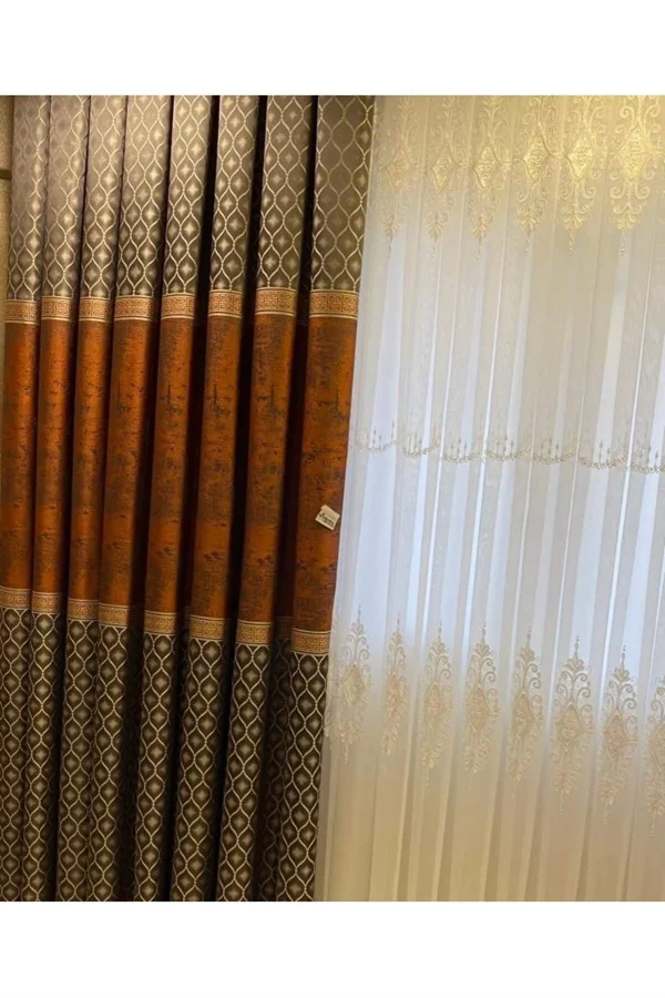 NİVEMESHOME DOPPELT BESTICKTE 1/3 DICHT PLISSIERTE VOILE GARDINE APM