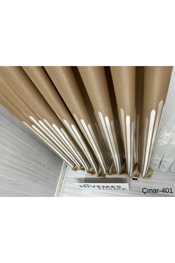 NIVEMESHOME ÇINAR ALTIN 401 1/3 DENSE PLEATED CURTAIN APM