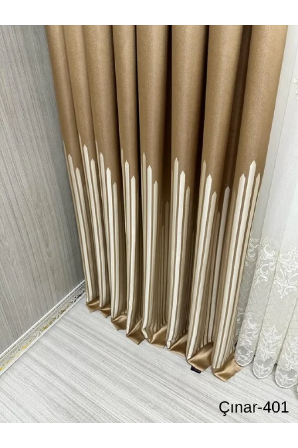 NIVEMESHOME ÇINAR ALTIN 401 1/3 DENSE PLEATED CURTAIN APM