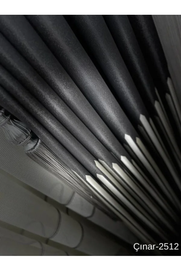 NİVEMESHOME ÇINAR ANTRASIT 2512 1/3 SIK GEFALTETER VORHANG APM