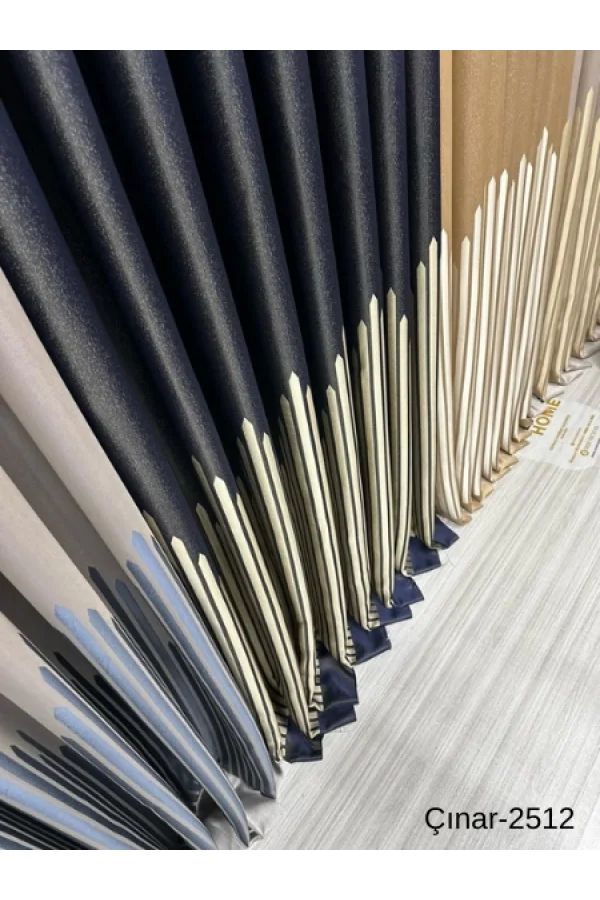 NİVEMESHOME ÇINAR ANTRASIT 2512 1/3 SIK GEFALTETER VORHANG APM