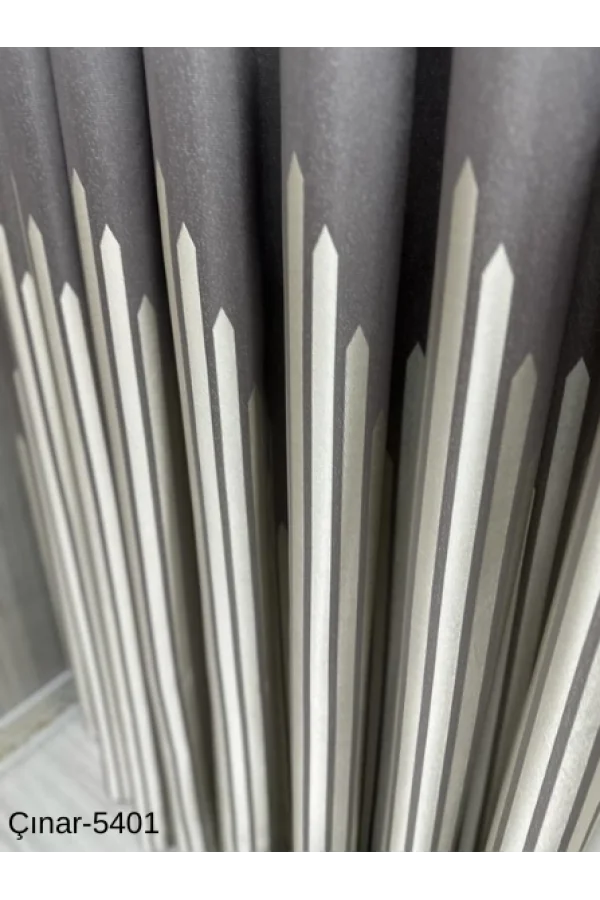 NİVEMESHOME ÇИНАР СЕРЕБРО 5401 1/3 ЧАСТОЛИНЕЙНАЯ ФОНОВАЯ ШТОРА АПМ