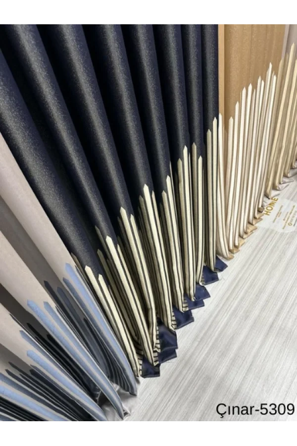 NİVEMESHOME ÇINAR TOPRAK 5309 1/3 SIK PİLELİ FON PERDE APM