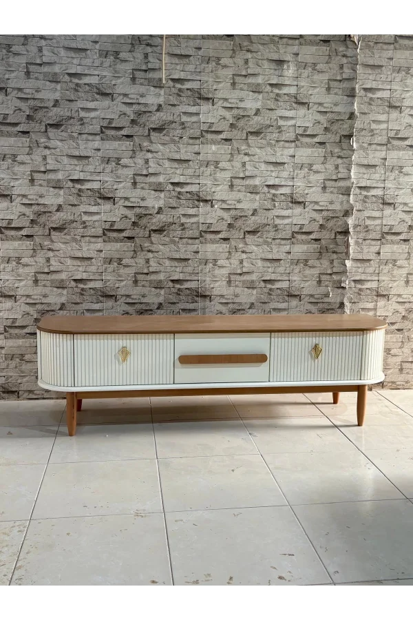 NİVEMESHOME DALYA MEŞE-KREM TV SEHPASI