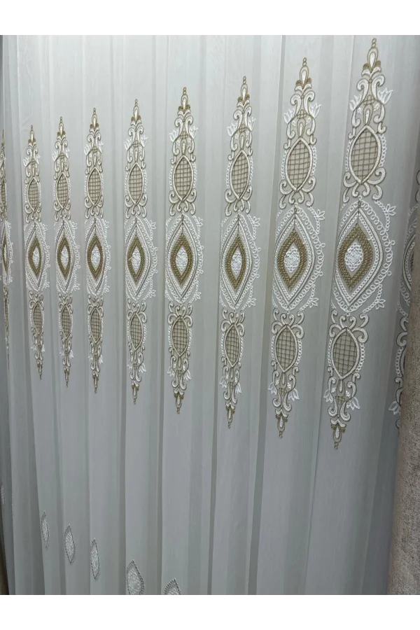 NİVEMESHOME DAMLA 1631 1/3 SIK PİLELİ TÜL PERDE APM