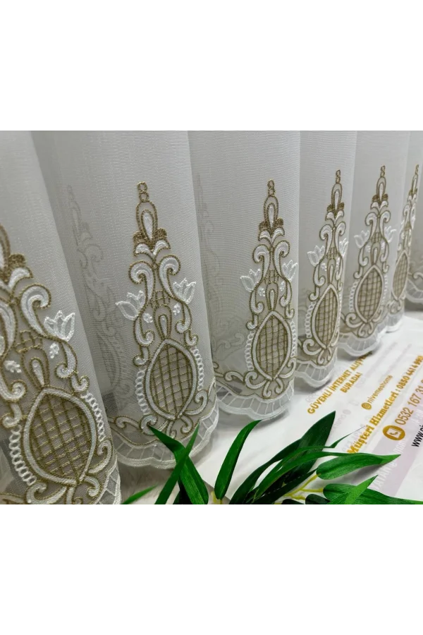 NİVEMESHOME DAMLA 1631 1/3 SIK PİLELİ TÜL PERDE APM