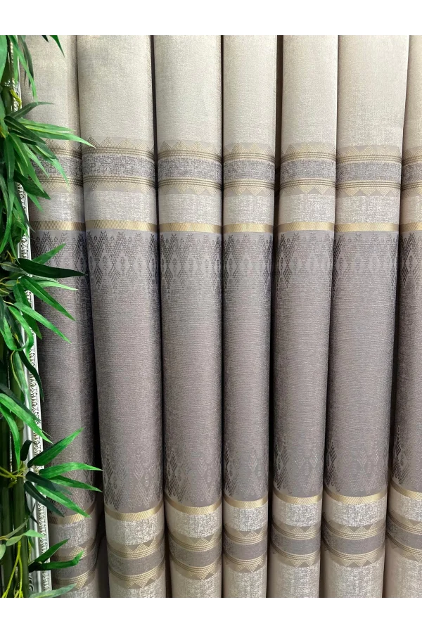 NİVEMESHOME DAMLA FT614337 V-5202 VİZON 1/3 SIK PİLELİ FON PERDE APM