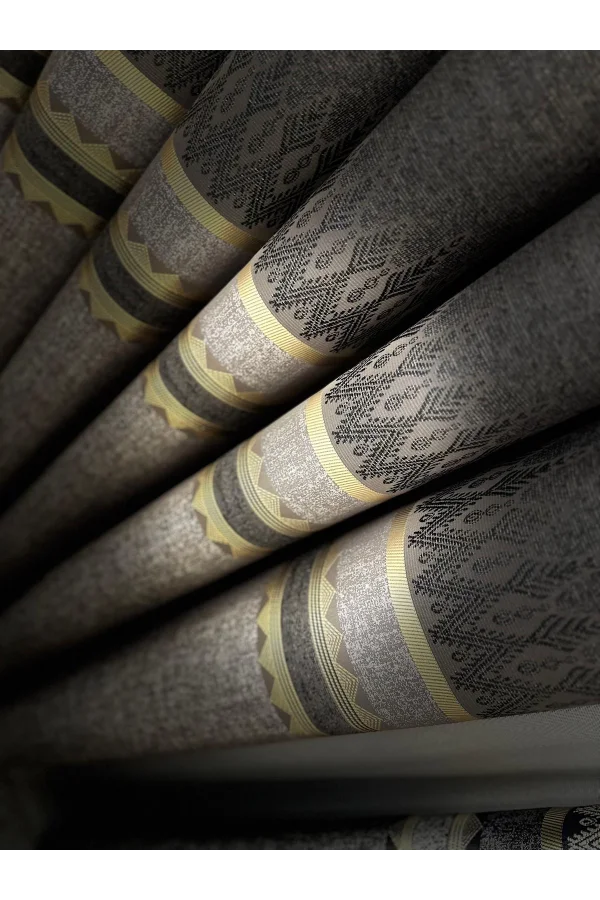 NİVEMESHOME DAMLA FT614337 V-5403 GRAU 1/3 DICHT GEFALTETES SCHNELLGARDINE APM