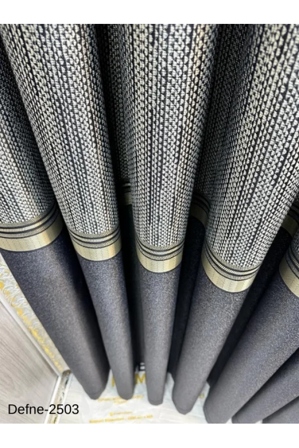 NİVEMESHOME DEFNE ANTRASİT FT614166 V-2503 1/3 SIK PİLELİ FON PERDE APM