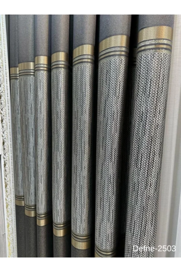 NİVEMESHOME DEFNE ANTRASİT FT614166 V-2503 1/3 SIK PİLELİ FON PERDE APM