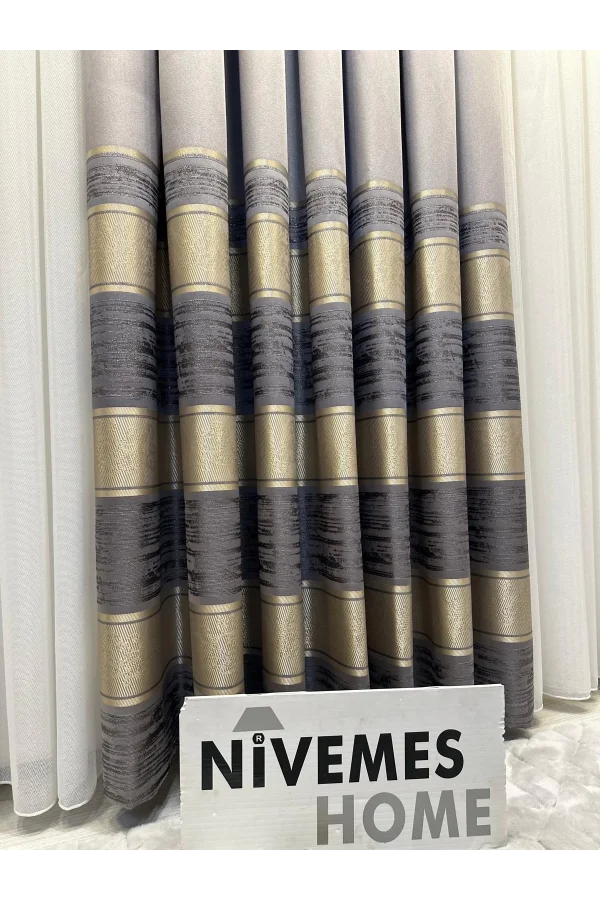 Calidad, elegancia. cortina gris elegante