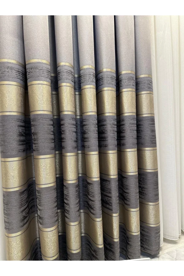 Calidad, elegancia. cortina gris elegante
