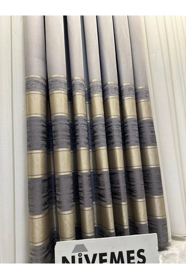 Calidad, elegancia. cortina gris elegante