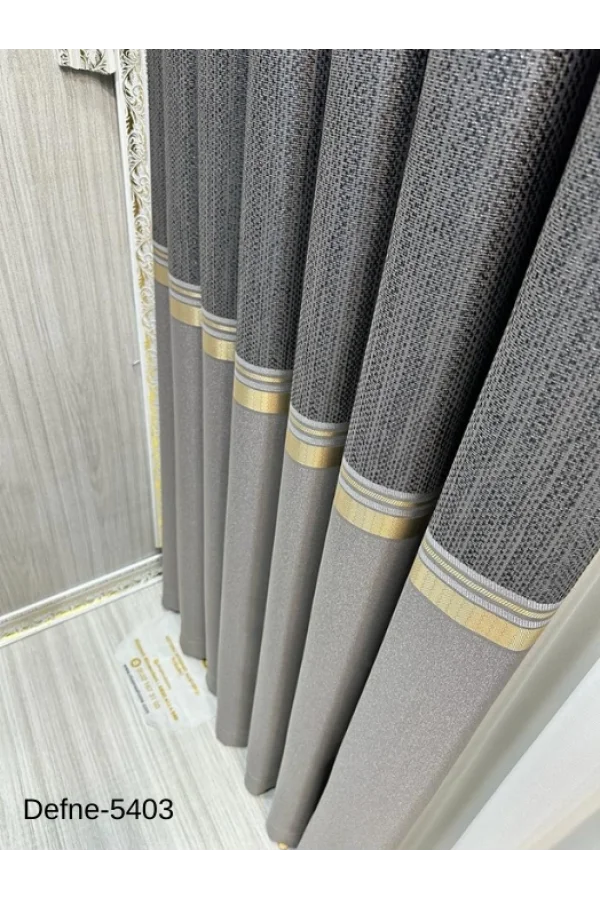 NİVEMESHOME DEFNE GRAY FT614166 V-5403 1/3 DENSED CURTAIN APM