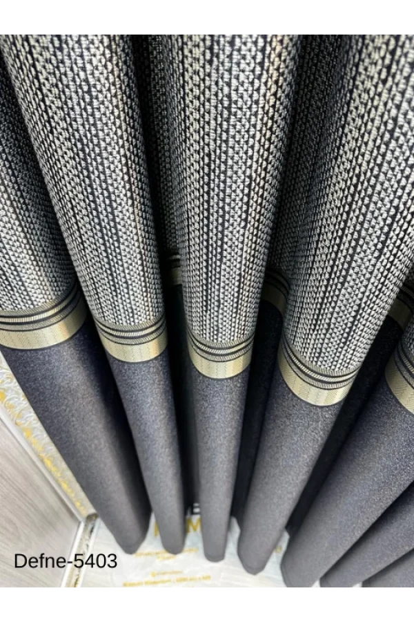 NİVEMESHOME DEFNE GRAY FT614166 V-5403 1/3 DENSED CURTAIN APM