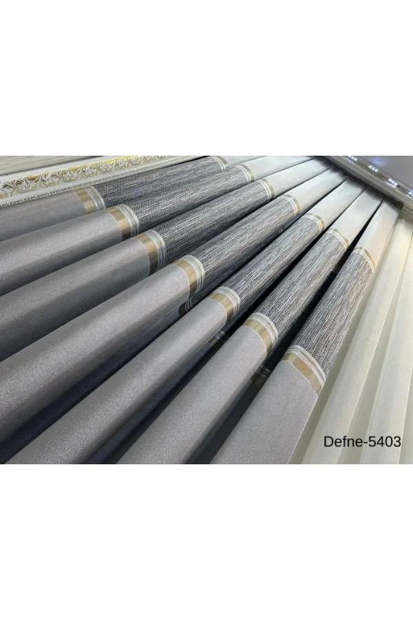 NİVEMESHOME DEFNE GRAY FT614166 V-5403 1/3 DENSED CURTAIN APM