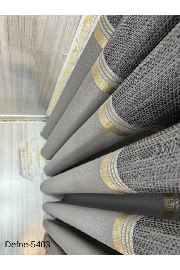 NİVEMESHOME DEFNE GRAY FT614166 V-5403 1/3 DENSED CURTAIN APM