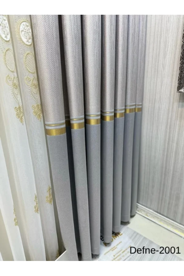 NİVEMESHOME DEFNE GÜMÜŞ FT614166 V-2001 1/3 ЩЕЛЬ плотный штора APM