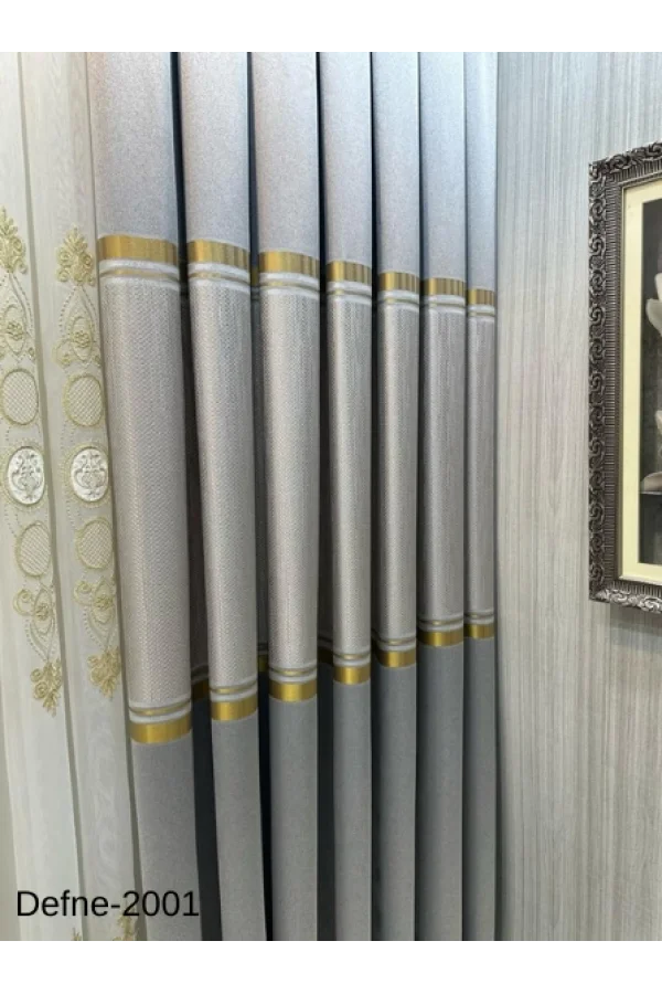 NİVEMESHOME DEFNE GÜMÜŞ FT614166 V-2001 1/3 ЩЕЛЬ плотный штора APM