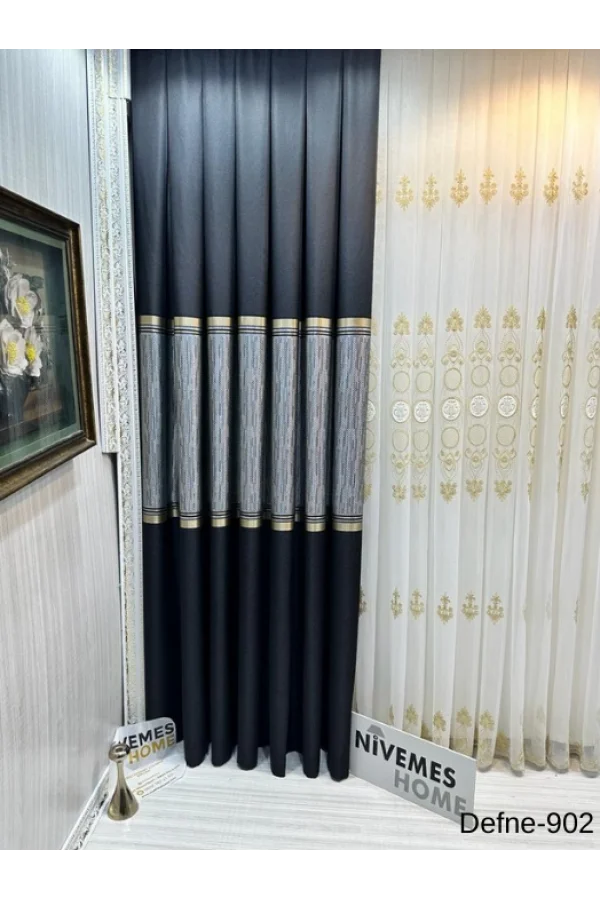 NİVEMESHOME DEFNE SİYAH FT614166 V-902 1/3 سِك بيليلي فون بيردي APM