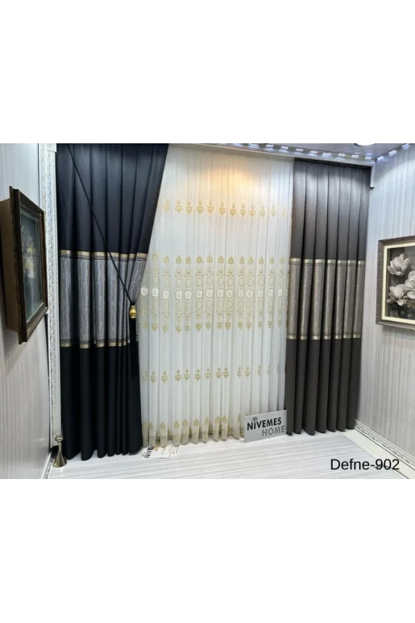 NİVEMESHOME DEFNE SİYAH FT614166 V-902 1/3 سِك بيليلي فون بيردي APM