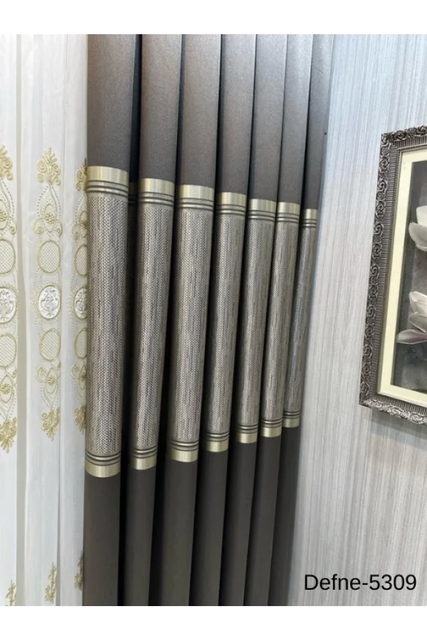 NİVEMESHOME DEFNE TOPRAK FT614166 5309 1/3 SIK PİLELİ FON PERDE APM