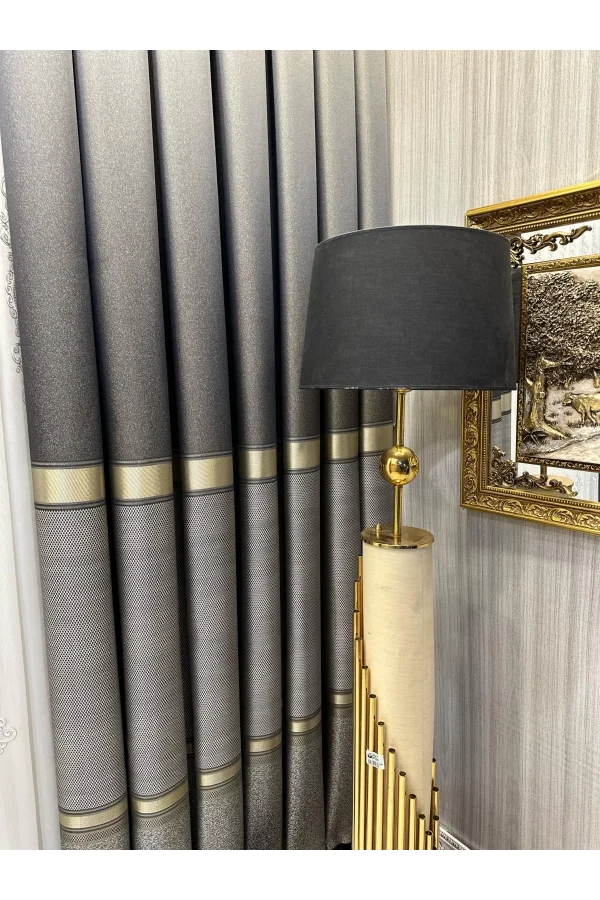 NİVEMESHOME DENİZ FT614177 V-2503 TAŞ 1/3 SIK PİLELİ FON PERDE APM