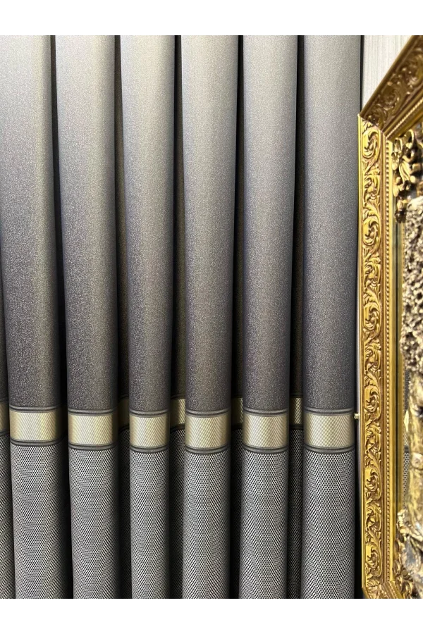 NİVEMESHOME DENİZ FT614177 V-2503 TAŞ 1/3 SIK PİLELİ FON PERDE APM