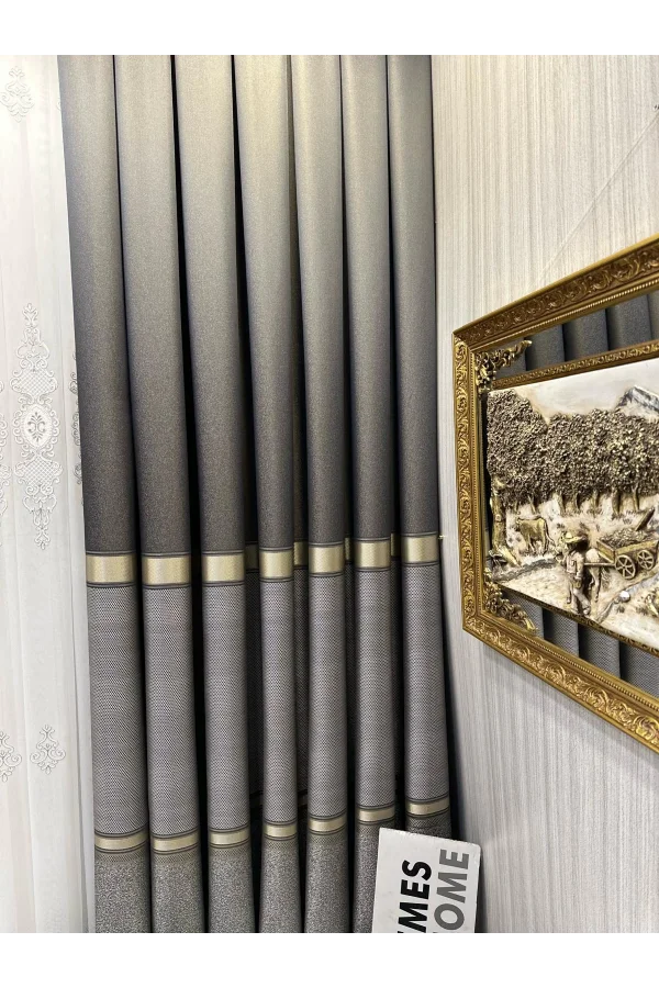 NİVEMESHOME DENİZ FT614177 V-2503 TAŞ 1/3 SIK PİLELİ FON PERDE APM