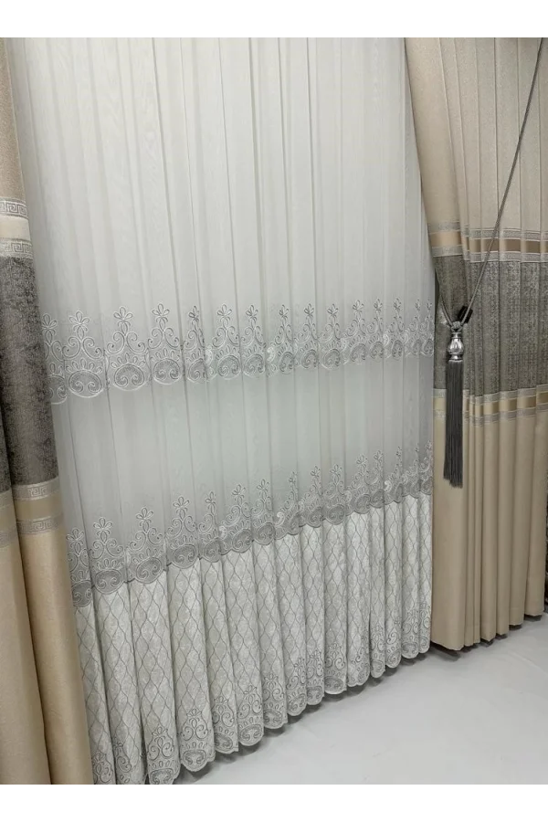 NİVEMESHOME ДЕСТИНА 1/3 ПЛОТНАЯ СКЛАДЧАТАЯ ЗАНАВЕСКА APM