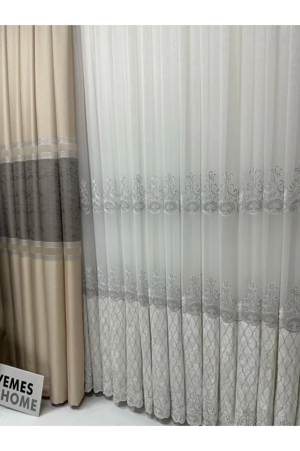 NİVEMESHOME ДЕСТИНА 1/3 ПЛОТНАЯ СКЛАДЧАТАЯ ЗАНАВЕСКА APM