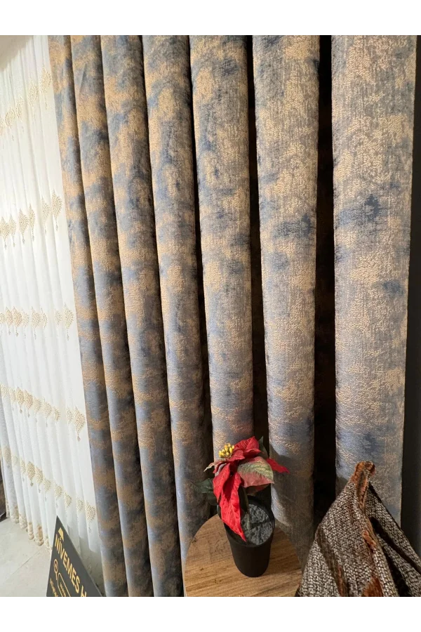 NİVEMESHOME İSTANBUL V-5502 1/3 SIK PİLELİ FON PERDE APM