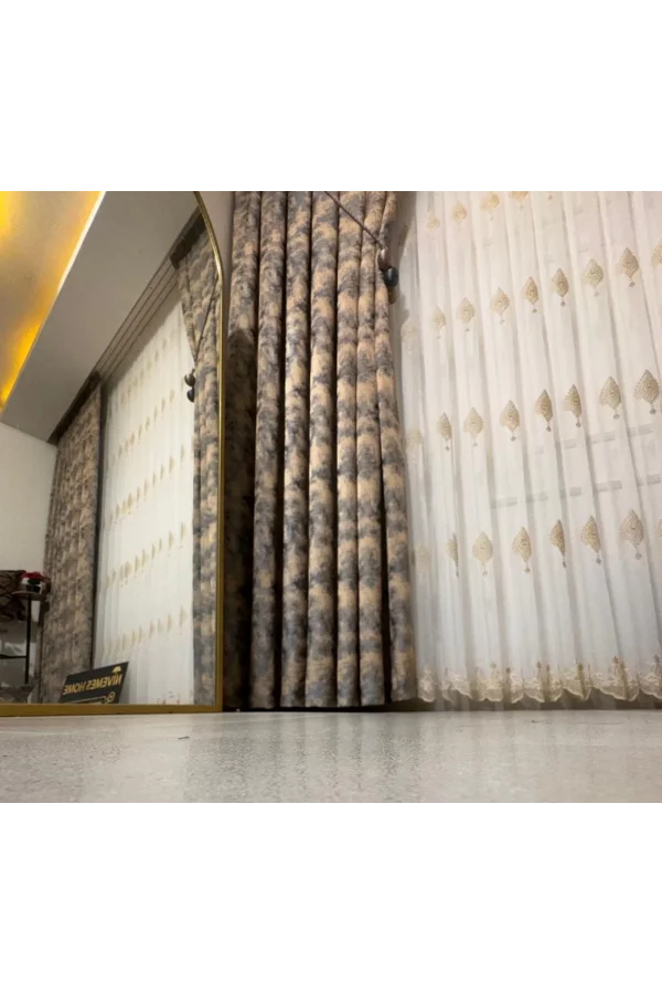 NİVEMESHOME İSTANBUL V-5502 1/3 SIK PİLELİ FON PERDE APM