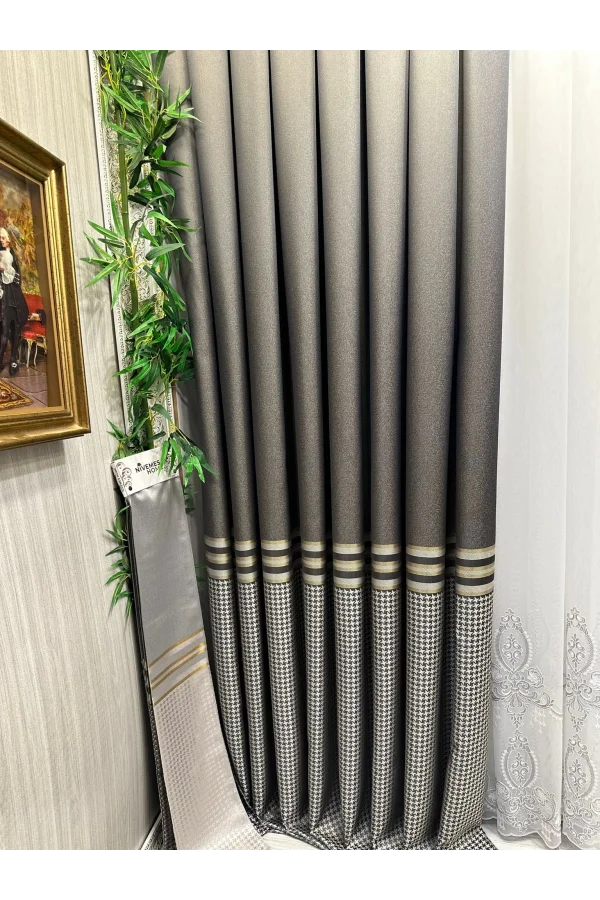 NİVEMESHOME DİDİM FT671537 V-2503 TAŞ 1/3 SIK PİLELİ ФОНОВАЯ ЗАНАВЕС APM