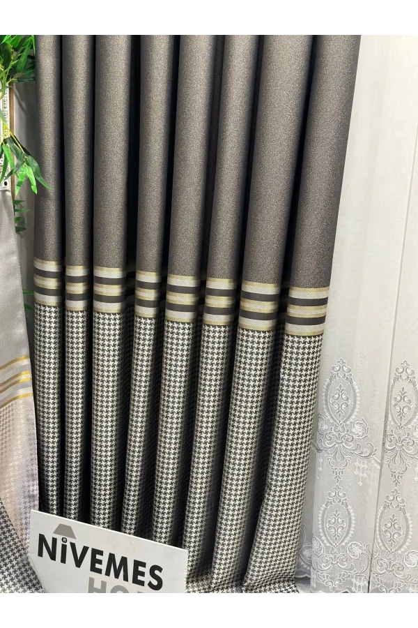 NİVEMESHOME DİDİM FT671537 V-2503 TAŞ 1/3 SIK PİLELİ ФОНОВАЯ ЗАНАВЕС APM