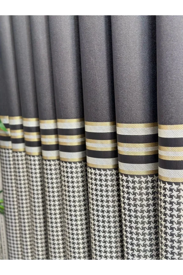 NİVEMESHOME DİDİM FT671537 V-2504 ANTHRACITE 1/3 DENSE PILE CURTAIN APM