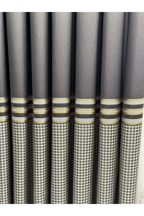 NİVEMESHOME DİDİM FT671537 V-2504 ANTHRACITE 1/3 DENSE PILE CURTAIN APM