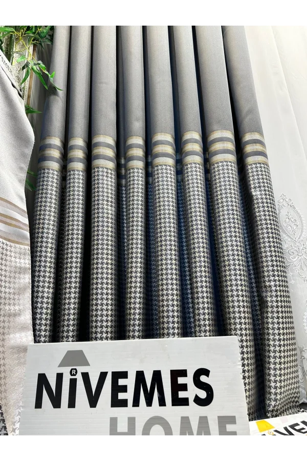 NİVEMESHOME DİDİM FT671537 V-2504 ANTHRACITE 1/3 DENSE PILE CURTAIN APM