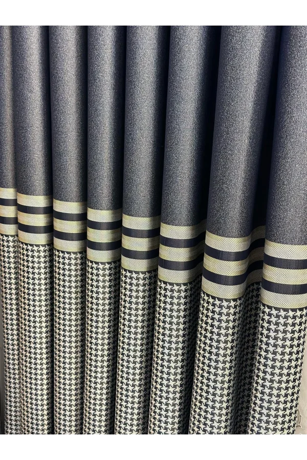 NİVEMESHOME DİDİM FT671537 V-502 СИНИЙ 1/3 ПЛОТНО НАПОЛНЕННАЯ ЗАГАЛЬНАЯ ШТОРА APM