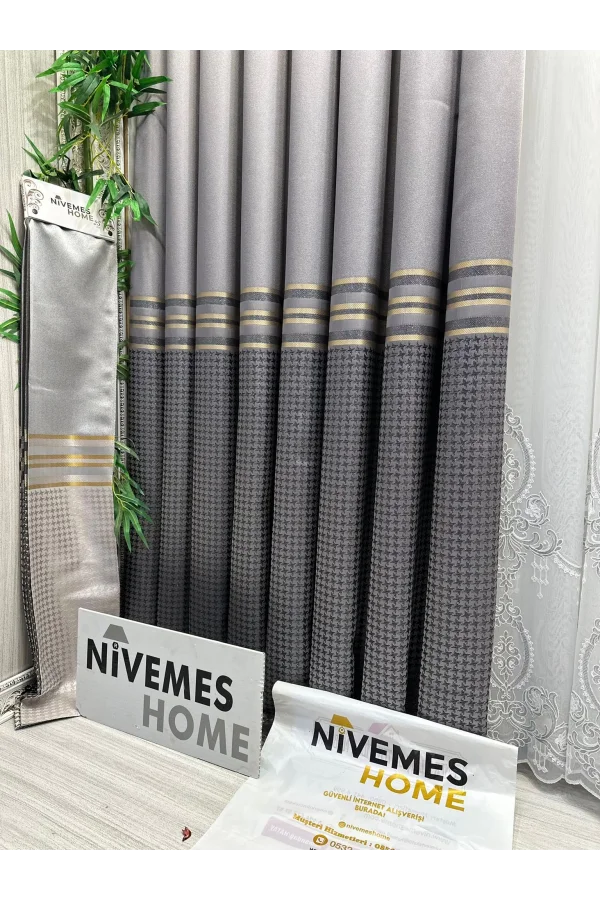 NİVEMESHOME DÍDİM FT671537 V-5403 PLATA 1/3 PLISADA CORTINA DE TELA APM