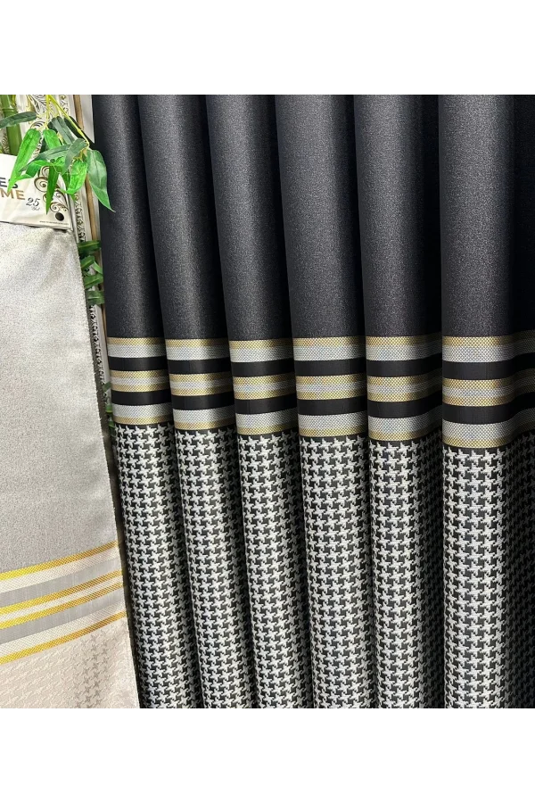 NİVEMESHOME DİDİM FT671537 V-902 NEGRO 1/3 ALTO PILA CORTINA DE CORTINA APM