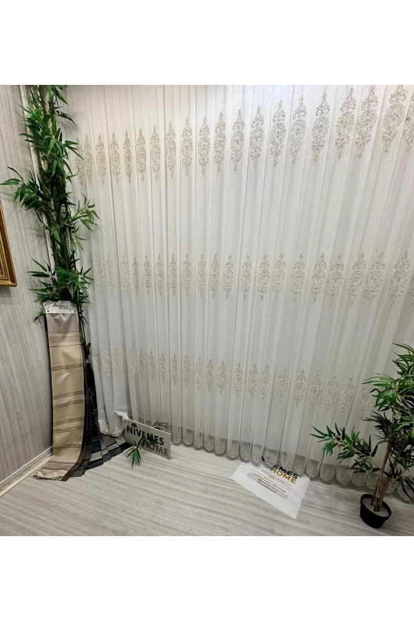 НИВЕМЕШОМ ДИЛА 2032 ЗОЛОТО ДЕТАЛЬНЫЙ 1/3 С ПЛОТНЫМИ СКЛАДКАМИ ЗАНАВЕСКА ТЮЛЬ АПМ