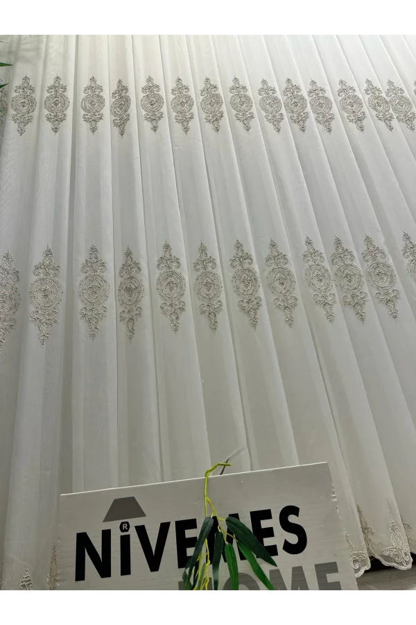 НИВЕМЕШОМ ДИЛА 2032 ЗОЛОТО ДЕТАЛЬНЫЙ 1/3 С ПЛОТНЫМИ СКЛАДКАМИ ЗАНАВЕСКА ТЮЛЬ АПМ