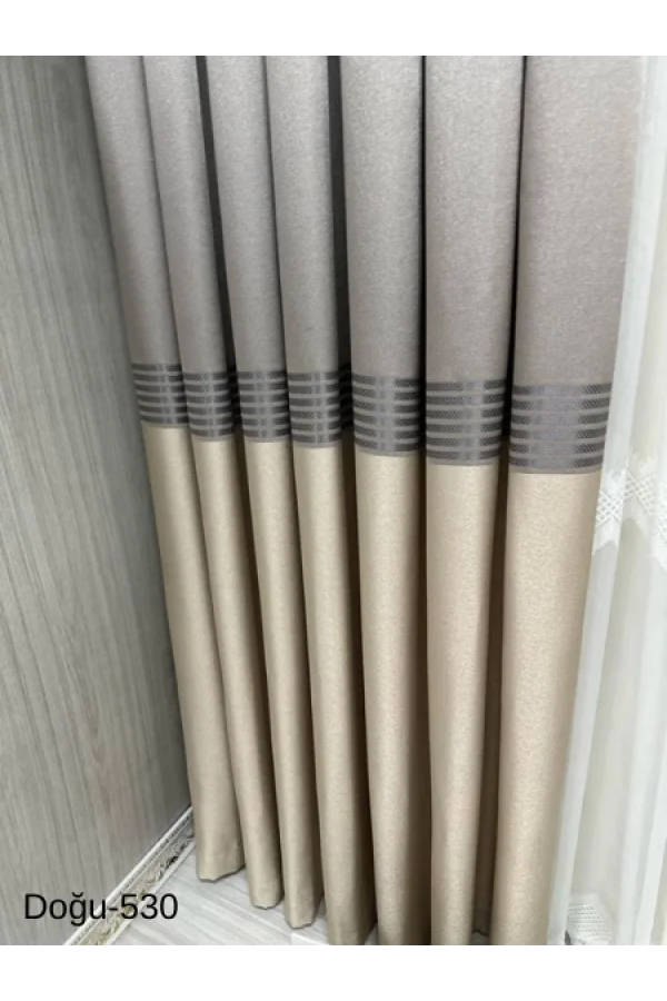 NİVEMESHOME DOĞU VİZON FT671536 V-530 1/3 SIK PİLELİ FON PERDE APM